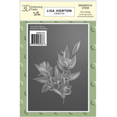 Lisa Horton Crafts Embossing Folder - Magnolia Stem